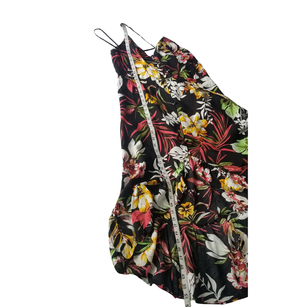 Lulus Women's Tropical Print Dress, Black, High-Low Maxi Dress Size M, New - Picture 11 of 12